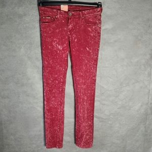 Geso Acid Wash Straight Leg Jeans Vintage-Inspired Acid Wash Finish Five-Pocket
